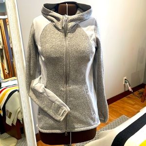 Athleta hooded zip up fleece WS